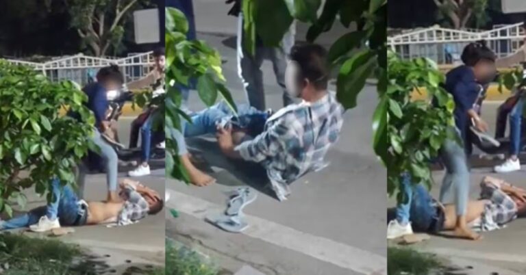 इंदौर में युवती ने प्रेमी को सड़क पर चप्पलों से पीटकर उतारे कपड़े!