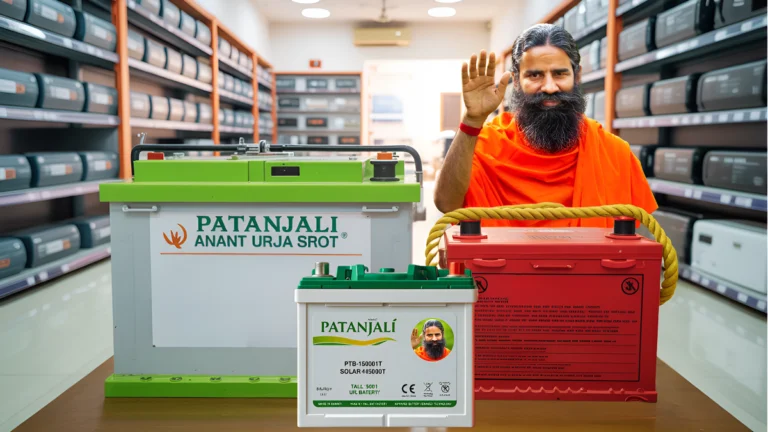 पतनjali बैटरी ने बदली बिजली की दुनिया, 18 घंटे का बैकअप सिर्फ ₹399 में!